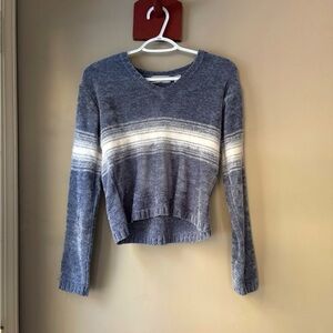 Vintage 90's Mainframe Blue Stripe Detail V-Neck Sweater L